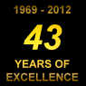 43 Years Emblem