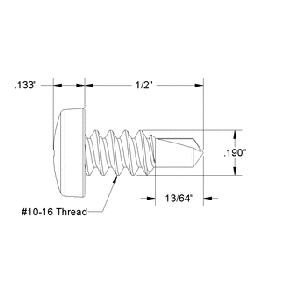 McMaster-Carr (92364A242) - Stainless Steel Pan Head Drilling Screw for ...